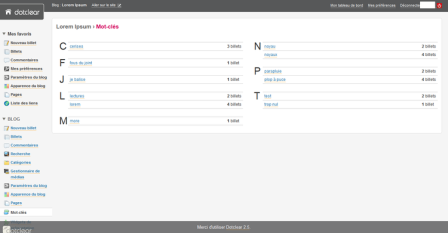 documentation - découvrir - gestion des tags - 2.5